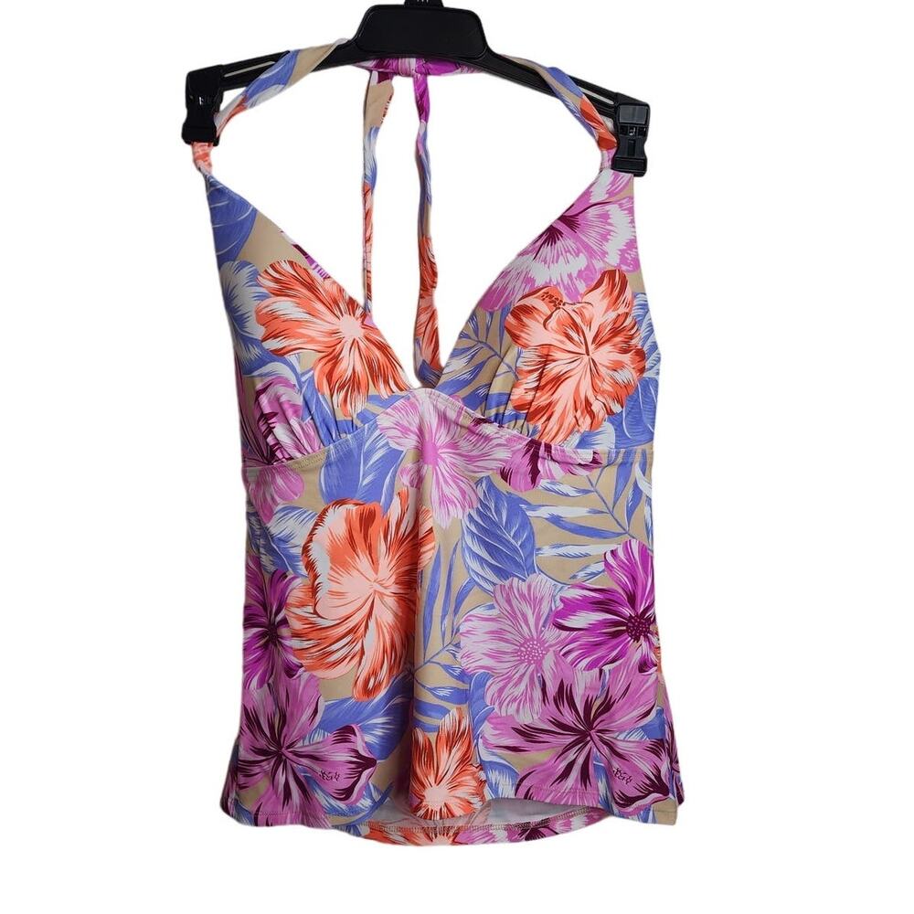 Salt + Cove MultiColor Floral V-Neck Tankini Top, NWT, Medium